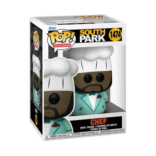 South Park Chef Funko Pop vinyl figure in mint green suit and white chef’s hat