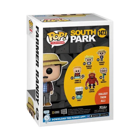 South Park Farmer Randy Marsh Funko Pop vinyl figure #1473 in dark clothing and hat