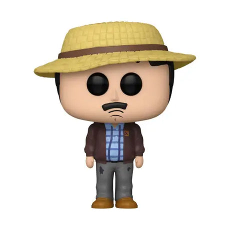 South Park Farmer Randy Marsh Funko Pop figure in straw hat and plaid shirt