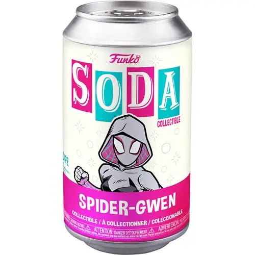 Spider-Gwen Vinyl Soda Figure with cartoon character in the soda