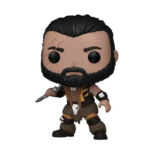 Bearded warrior in fur armor with weapon, Game Kraven Funko Pop 973 collectible figure