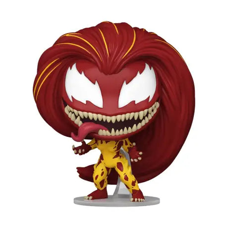 Funko Pop figure of Carnage with tendrils from Spider-Man 2 Video Game Scream