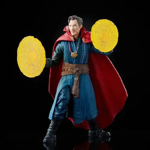 Marvel Legends Doctor Strange Figure: toy man in red cape.