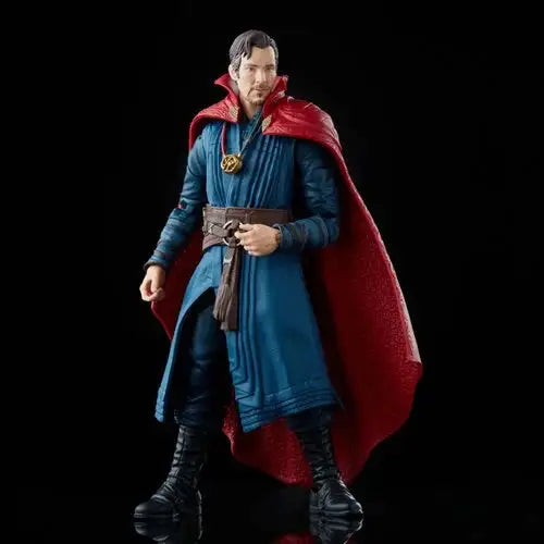 Marvel Legends Doctor Strange Figure: a toy figure of a man in a red cloak