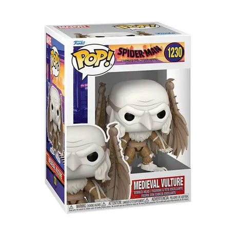 Funko Pop Vinyl Figure Marvel Spider-Man with bat displayed in Medieval Vulture Spider-Man Vinyl Figure.