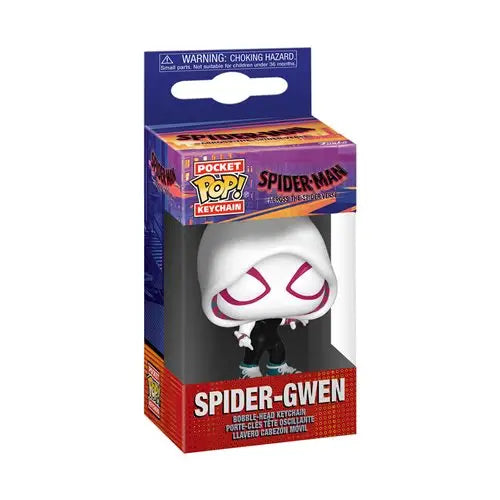 Spider-Gwen Funko Pop vinyl figure key chain from Spider-Verse.