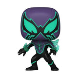 Funko Pop figure of Spider-Man in black stealth suit from Comics Chasm Funko series