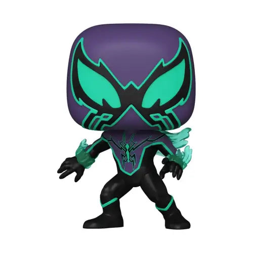 Funko Pop figure of Spider-Man in black stealth suit from Comics Chasm Funko series