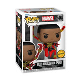 Funko Pop Miles Morales Iron Spider vinyl figure with chase variant design