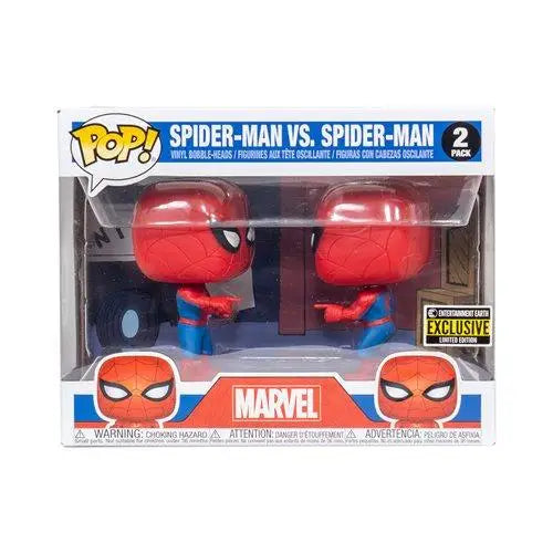 Spider-Man Imposters 2-Pack toys in box with spider and entertainment earth branding