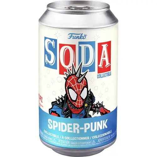 Spider-Punk Vinyl Soda Figure with Punk Soda Can Character