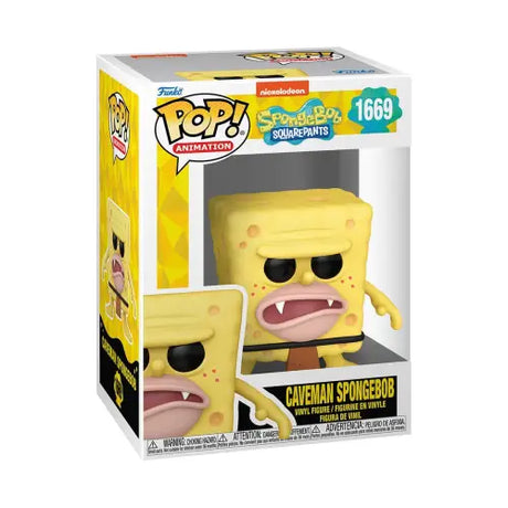 Caveman SpongeBob Funko Pop box from the 25th Anniversary SpongeBob SquarePants collection