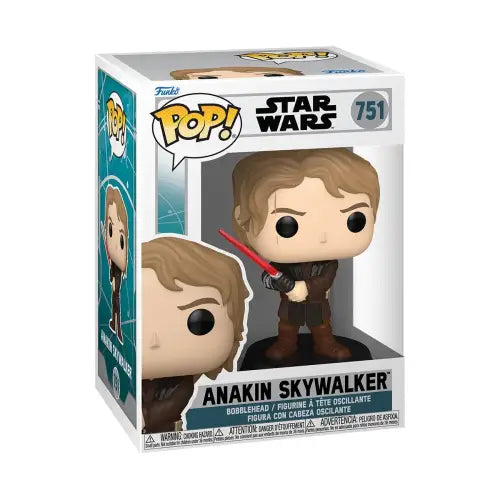 Anakin Skywalker Funko Pop! Vinyl Figure #751 with red lightsaber in battle stance