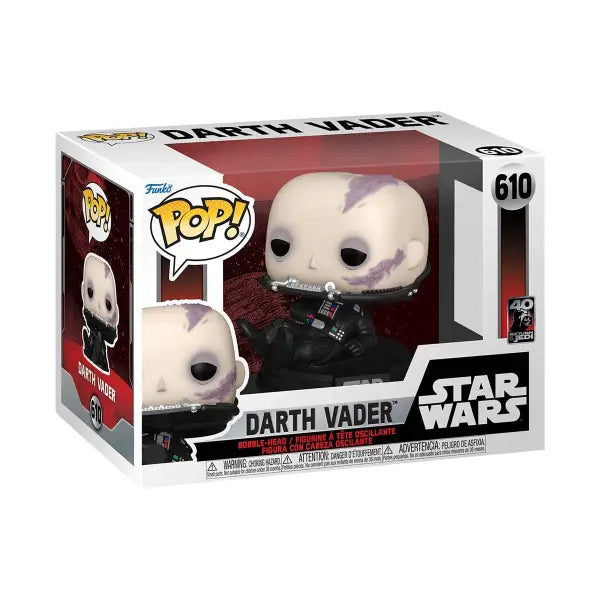 Darth Vader unmasked Funko Pop vinyl figure for Star Wars 40th Anniversary collectibles