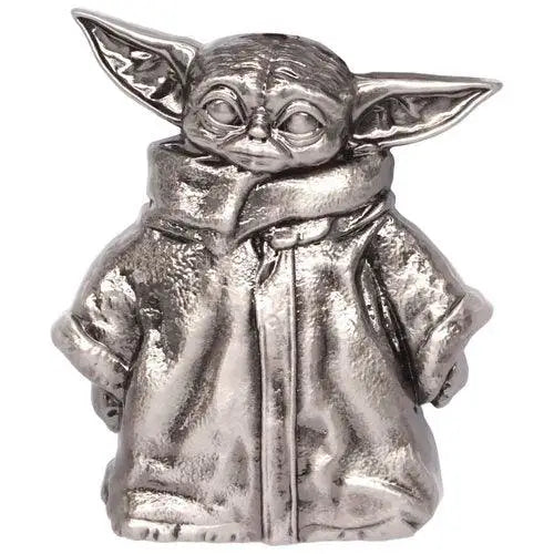 Star Wars Baby Yoda Figural Lapel Pin statue - child figural pewter Close up