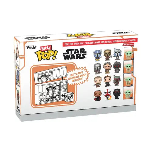 Funko Bitty Pop set featuring Star Wars characters from The Mandalorian collection