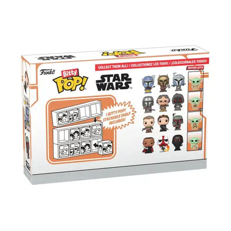 Star Wars Funko Bitty Pop! figure set box featuring multiple character designs