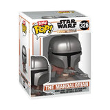 Funko Bitty Pop of The Mandalorian with pistol in signature helmet and armor