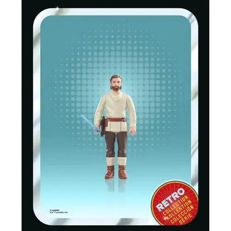 Star Wars Luke and Leia Action Figures displayed in Obi-Wan Kenobi Retro Toy.