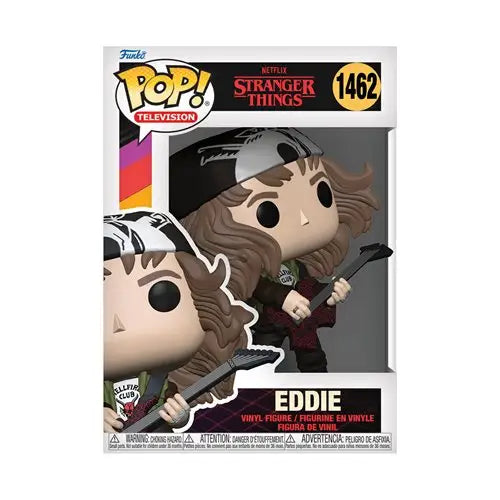 Stranger Things Season 4 Eddie Funko Pop vinyl figure with sword and shield