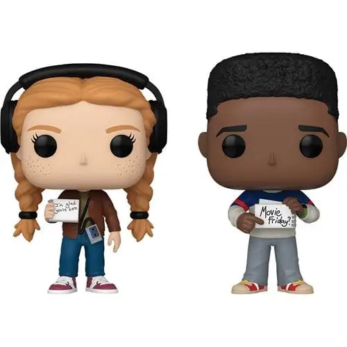 Stranger Things Season 4 Max and Lucas Funko Pop vinyl figures with music items