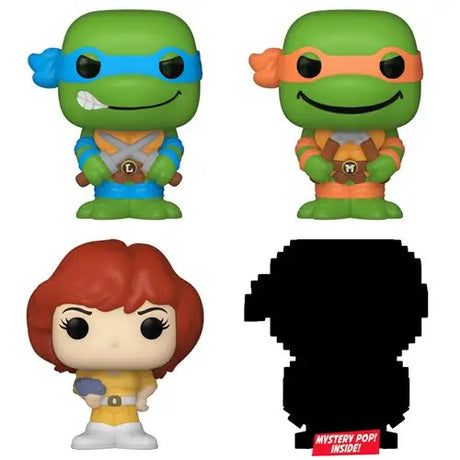 Close up of Leonardo Bitty Pop! featuring four Teenage Mutant Ninja Turtles.