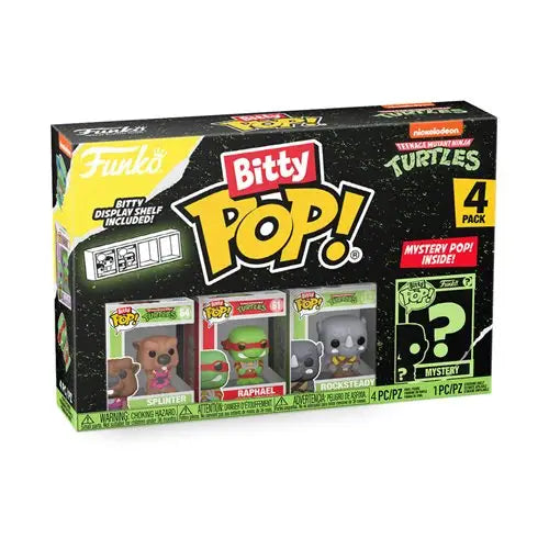 A box of five Teenage Mutant Ninja Turtles Bitty Pop Figures