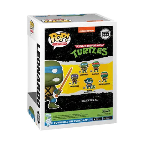 Funko Pop! Vinyl figure box of Leonardo from Teenage Mutant Ninja Turtles #1555