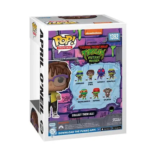 Teenage Mutant Ninja Turtles April O’Neil Funko Pop Figure shown in display box