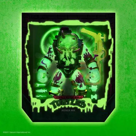 Ultimates Mutagen Man action figure on green background.