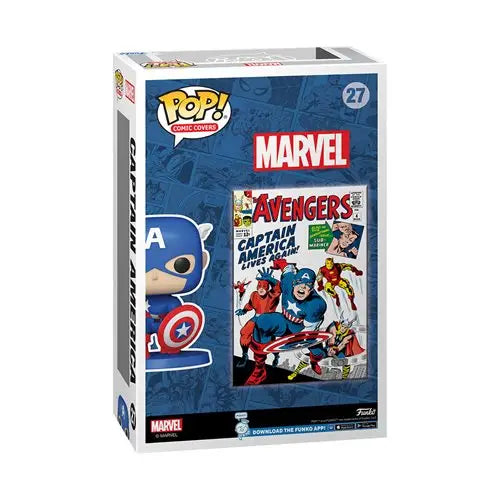 Captain America Funko Pop Comic Cover Figure featuring Captain America and the Avengers.