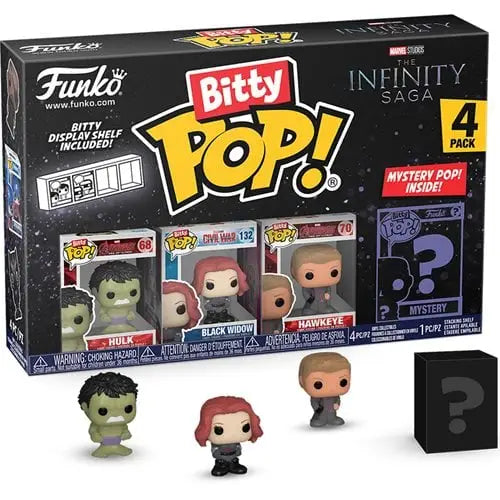 Marvel Avengers Funko Pop Bitty Pop Mini Figure Set, featuring Hulk Funko Bitty