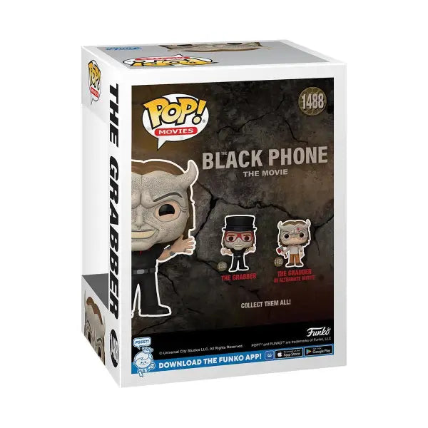 The Black Phone The Grabber Funko Pop! Vinyl Figure box showcasing character design