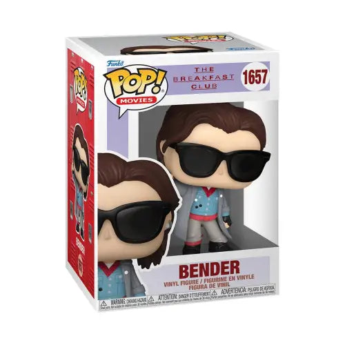 Funko Pop Breakfast Club Bender figure in gray outfit and sunglasses