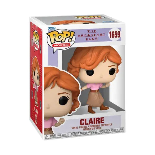 Funko Pop Claire from The Breakfast Club in a stylish pink and brown outfit