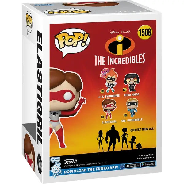 Funko Pop box showcasing Elastigirl from The Incredibles 20th Anniversary collection