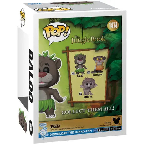 Funko Pop Jungle Book Baloo box for Baloo Funko Vinyl Figure #1474