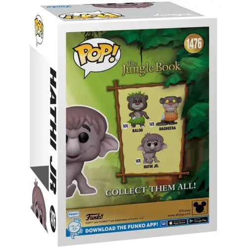 Funko Pop box for Jungle Book Hathi Jr. Funko Pop! Vinyl Figure #1476 display