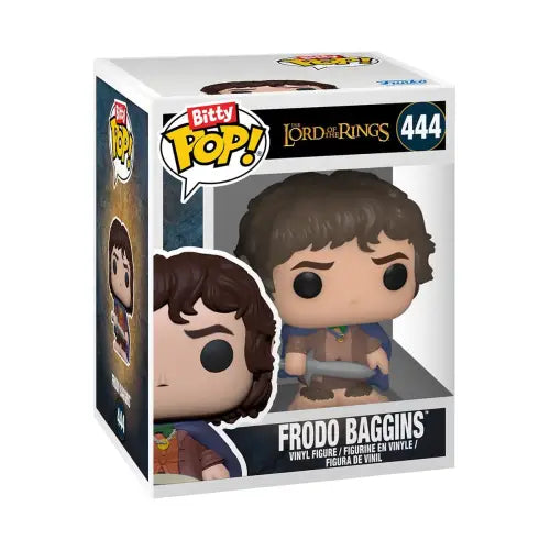 Frodo Baggins Funko Bitty Pop figure from The Lord of the Rings in product box 444