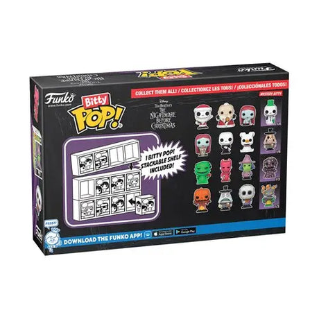 The Nightmare Before Christmas Oogie Boogie Bitty Pop! mini figures box of Funko Pop vinyl figures.