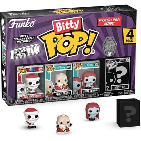 Bitty Pop Santa Jack Skellington Mini-Figure Set featuring Funko Pop Vinyl Figures