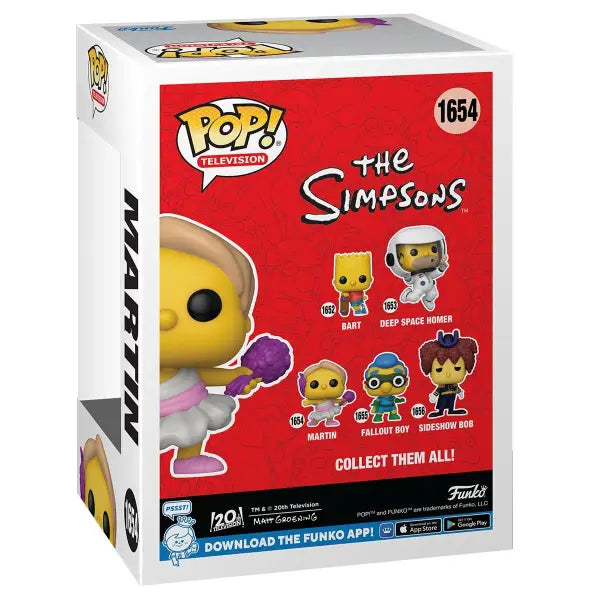 Funko Pop vinyl figure box featuring The Simpsons Martin Prince as Calliope Funko Pop