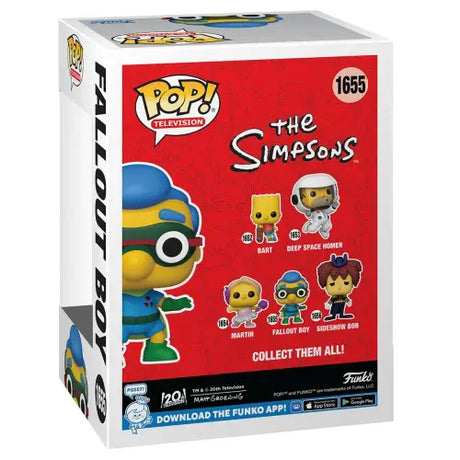 Milhouse as Fallout Boy Funko Pop vinyl figure box from The Simpsons collection