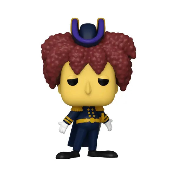 Sideshow Bob Funko Pop vinyl figure with burgundy curly hair in blue uniform