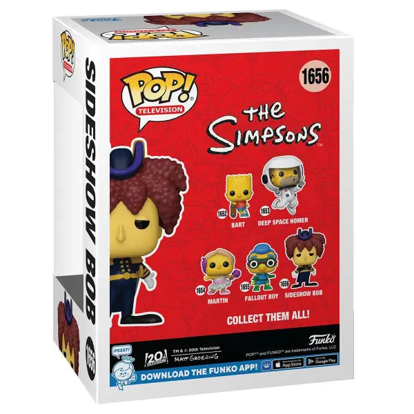 Sideshow Bob Funko Pop vinyl figure from The Simpsons, collectible #1656