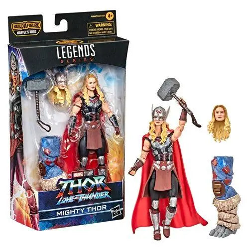 Jane Foster Mighty Thor action figure with hammer - Thunder Marvel Legends.