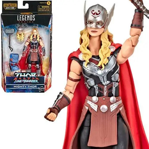 Marvel Universe - Thor action figure displayed in Jane Foster Mighty Thor Action Figure - Thunder Marvel Legends.