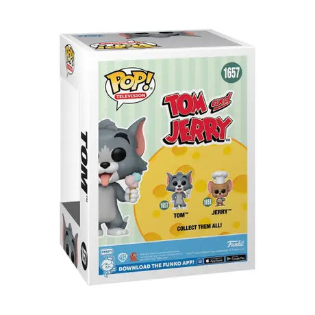 Tom and Jerry Tom with Ice Cream Cone Funko Pop vinyl figure box #1657 display