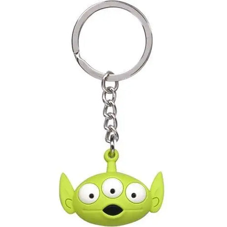 Green Toy Story Alien Key Chain featuring small green alien face