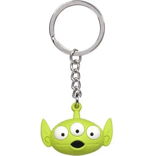 Green Toy Story Alien Key Chain featuring small green alien face